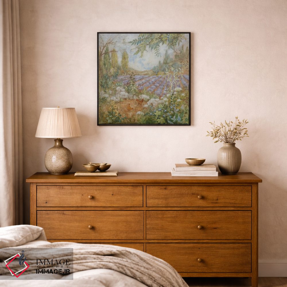 تابلو دکوراتیو مزرعه لاوندرها اثر لیزا مری کیندلی - D1B