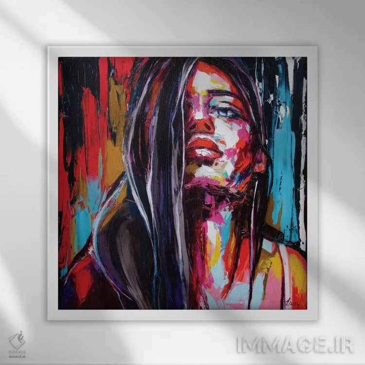 تابلو دکوراتیو بازی کن اثر لانا فری - نمای قابدار سفید