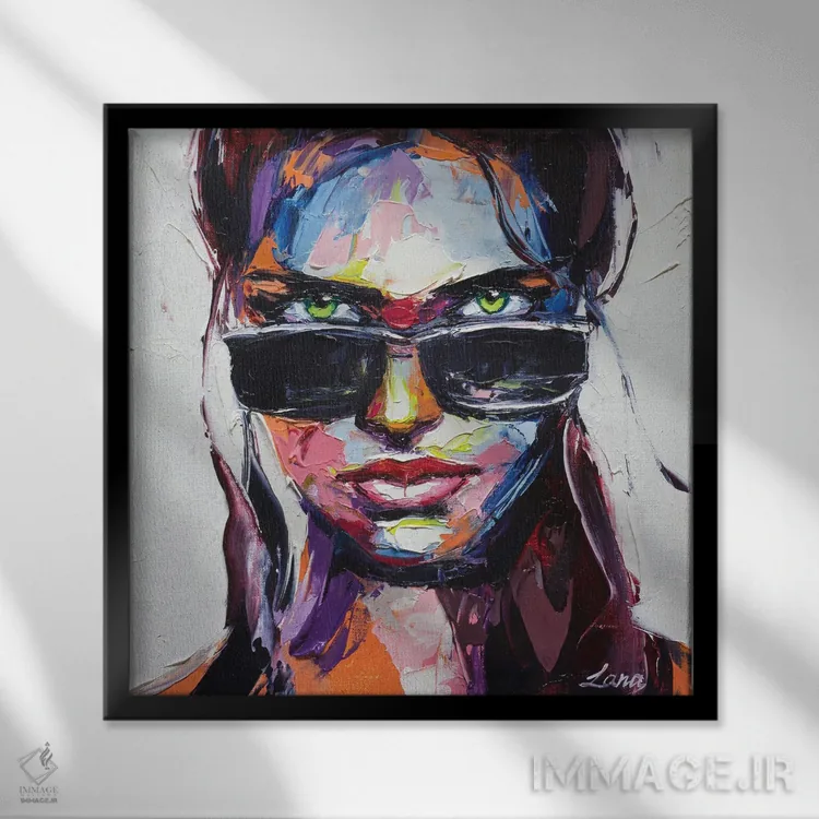 تابلو دکوراتیو تابستان اثر لانا فری - نمای قابدار مشکی