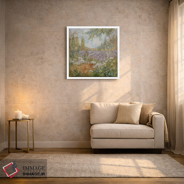 تابلو دکوراتیو مزرعه لاوندرها اثر لیزا مری کیندلی - D2W