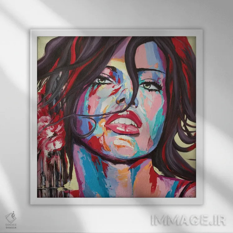 تابلو دکوراتیو توت فرنگی و خامه اثر لانا فری - نمای قابدار سفید