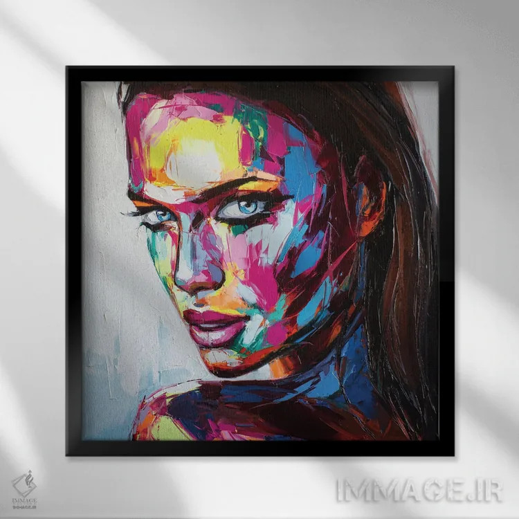 تابلو دکوراتیو رها کن اثر لانا فری - نمای قابدار مشکی