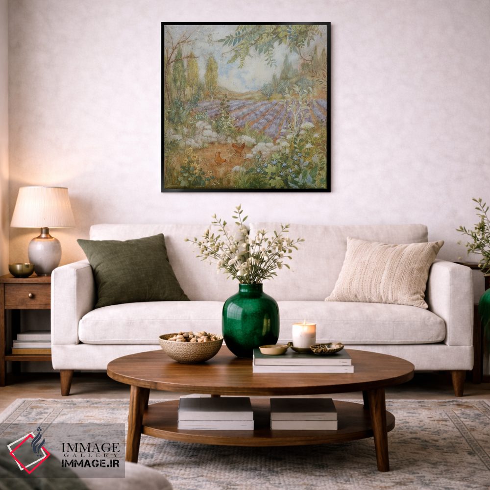 تابلو دکوراتیو مزرعه لاوندرها اثر لیزا مری کیندلی - D4B