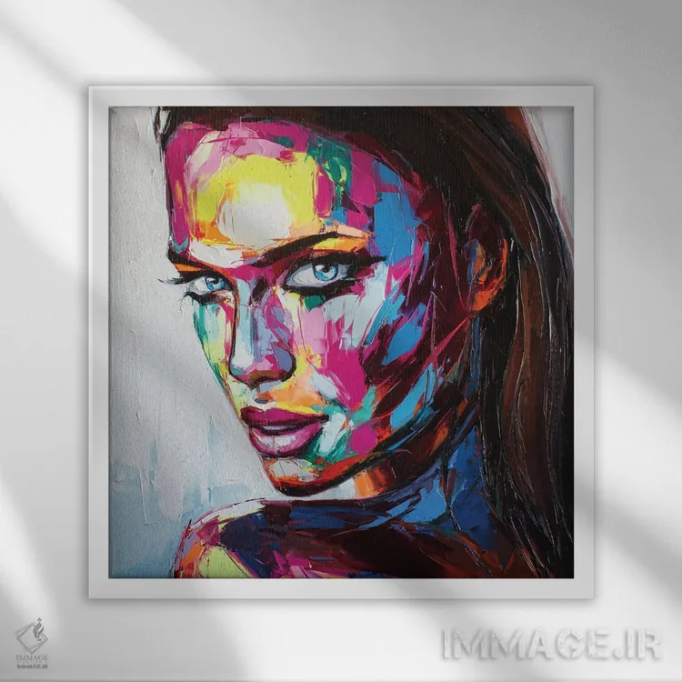 تابلو دکوراتیو رها کن اثر لانا فری - نمای قابدار سفید