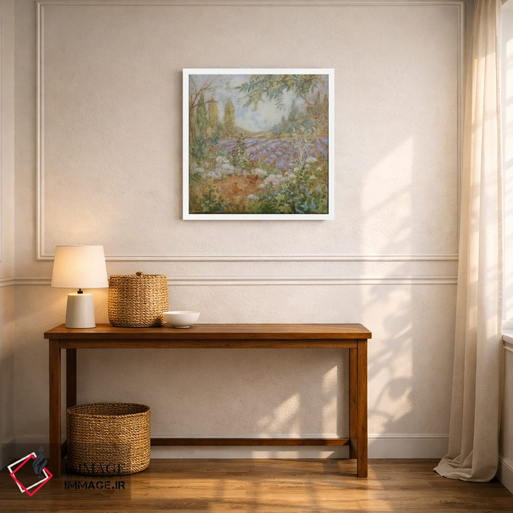 تابلو دکوراتیو مزرعه لاوندرها اثر لیزا مری کیندلی - D6W