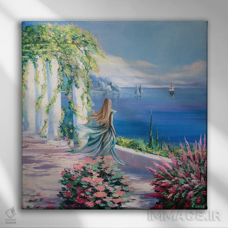 تابلو دکوراتیو تابستان اثر لانا فری - نمای روبهرو روی دیوار