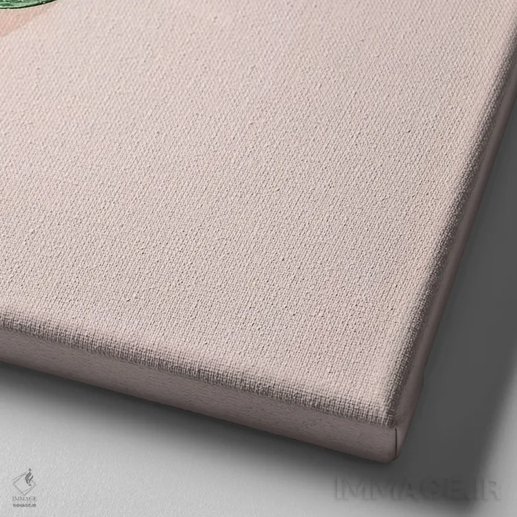 تابلو مینیمال تنها ۱ اثر لیمو - نمای نزدیک بافت بوم