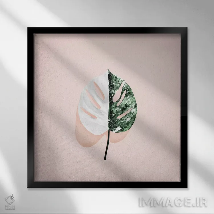 تابلو مینیمال تنها ۱ اثر لیمو - نمای قابدار مشکی