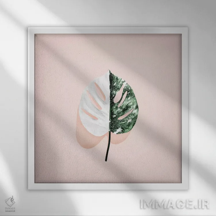 تابلو مینیمال تنها ۱ اثر لیمو - نمای قابدار سفید