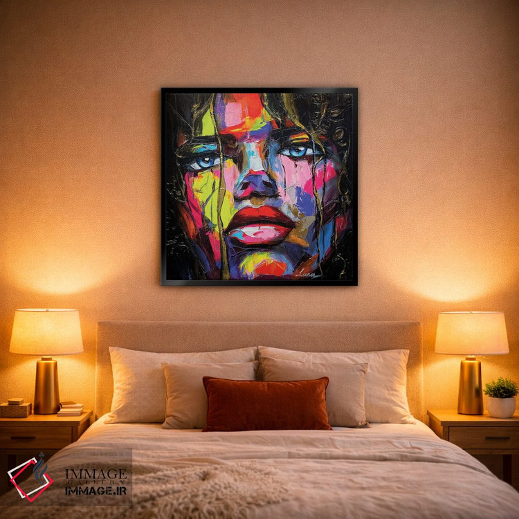 تابلو دکوراتیو کوادرانت بلوز اثر لانا فری - D1B