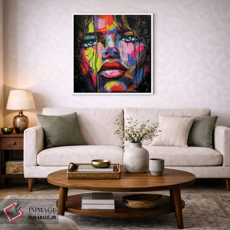 تابلو دکوراتیو کوادرانت بلوز اثر لانا فری - D2W