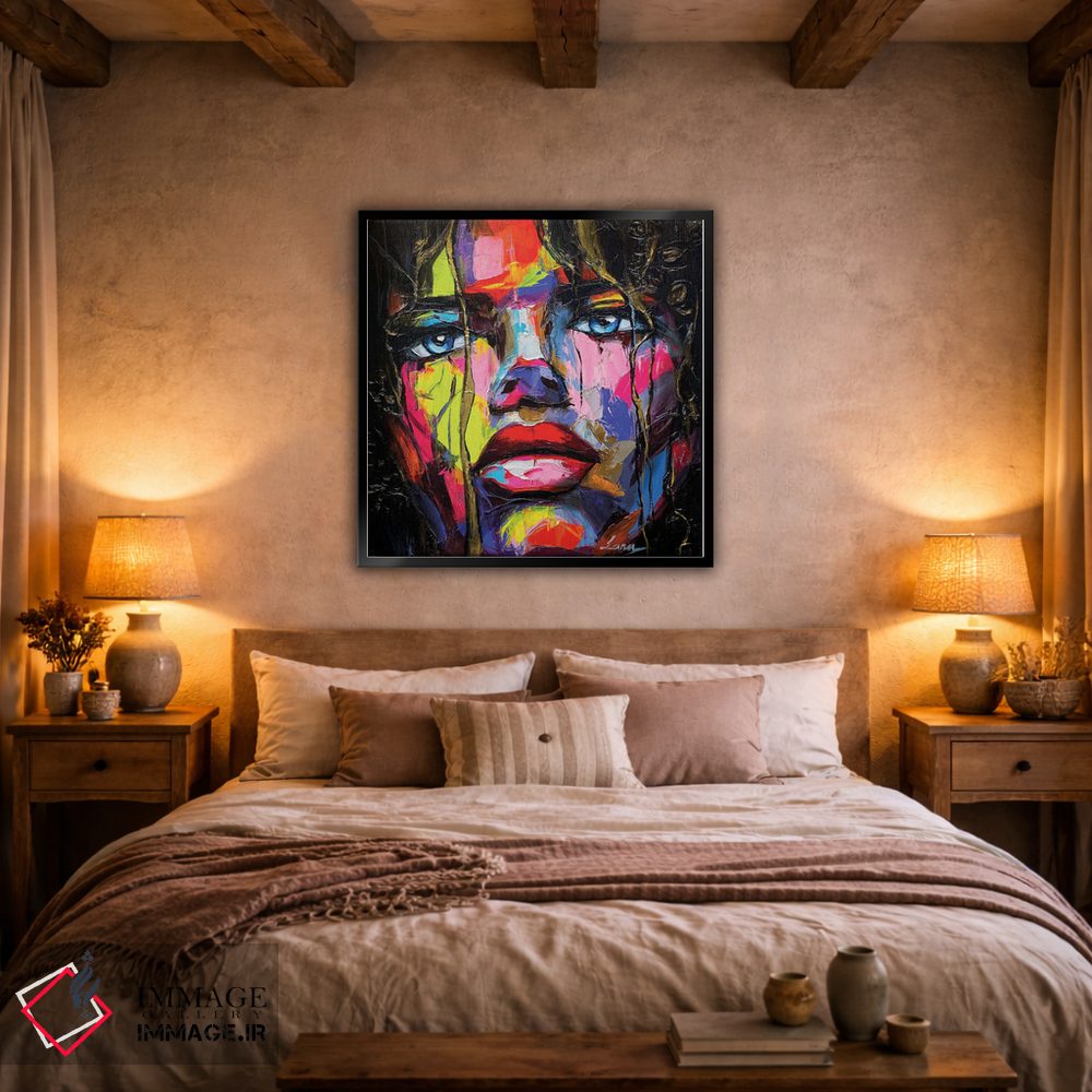 تابلو دکوراتیو کوادرانت بلوز اثر لانا فری - D3B