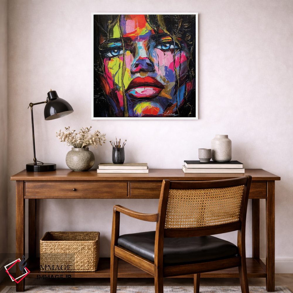 تابلو دکوراتیو کوادرانت بلوز اثر لانا فری - D5W