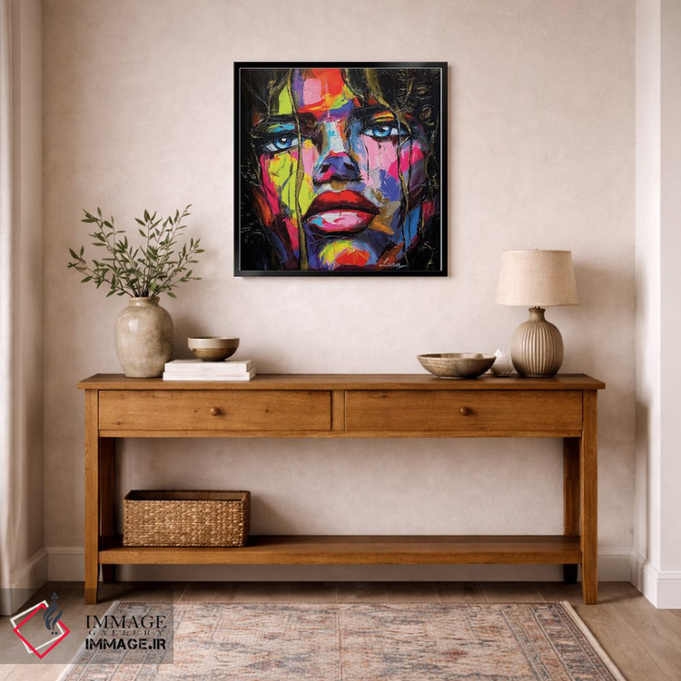 تابلو دکوراتیو کوادرانت بلوز اثر لانا فری - D6B