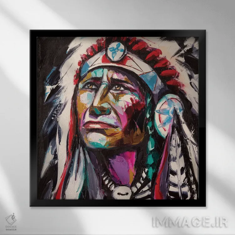 تابلو دکوراتیو شاهین شجاع اثر لانا فری - نمای قابدار مشکی