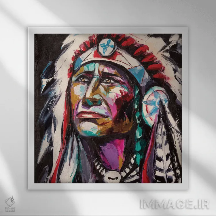 تابلو دکوراتیو شاهین شجاع اثر لانا فری - نمای قابدار سفید