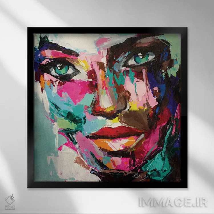 تابلو دکوراتیو عنصری اثر لانا فری - نمای قابدار مشکی