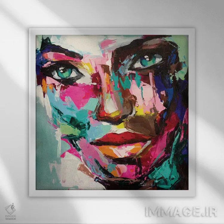 تابلو دکوراتیو عنصری اثر لانا فری - نمای قابدار سفید