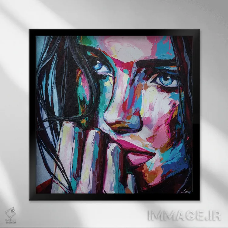 تابلو دکوراتیو زندگی نو اثر لانا فری - نمای قابدار مشکی