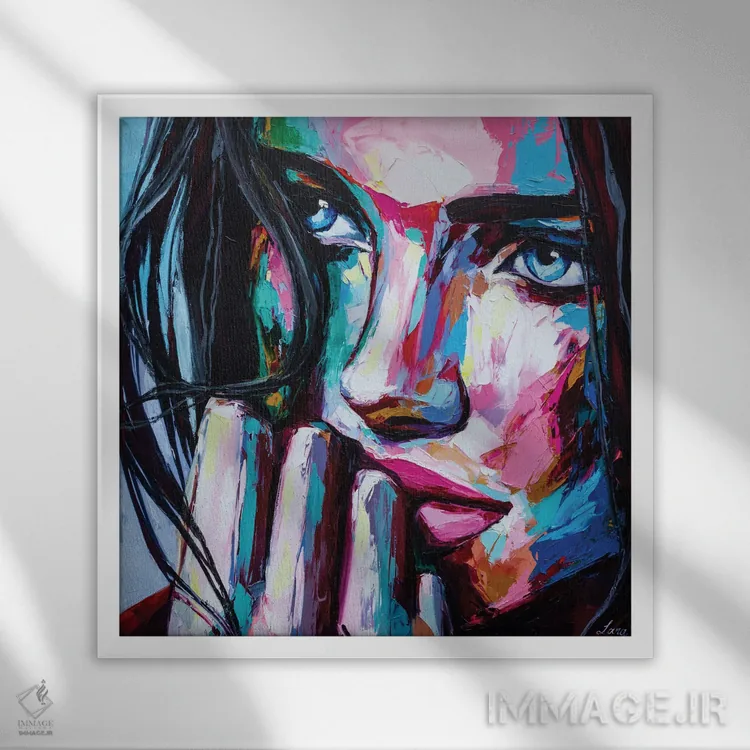 تابلو دکوراتیو زندگی نو اثر لانا فری - نمای قابدار سفید