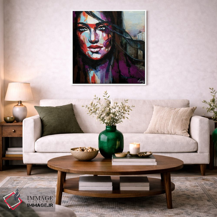 تابلو دکوراتیو افکننده حجاب اثر لانا فری - D1W