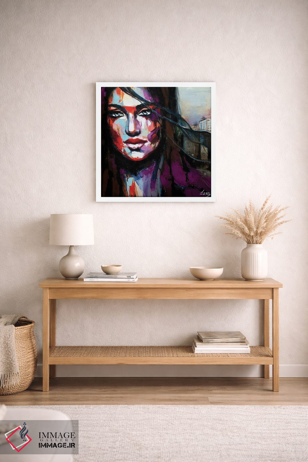 تابلو دکوراتیو افکننده حجاب اثر لانا فری - D3W