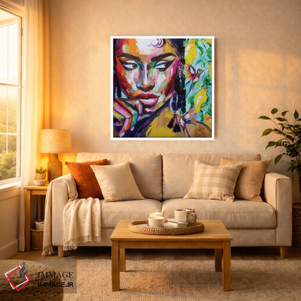 تابلو دکوراتیو ترانه شیار لیمویی اثر لانا فری - D2W