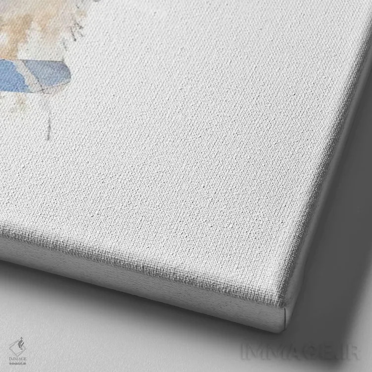 تابلو دکوراتیو "لامای مد" اثر لینی لورث - نمای نزدیک بافت بوم