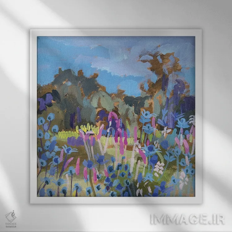 تابلو دکوراتیو پیاده روی در پارک V اثر لنکا اشتسنا - نمای قابدار سفید