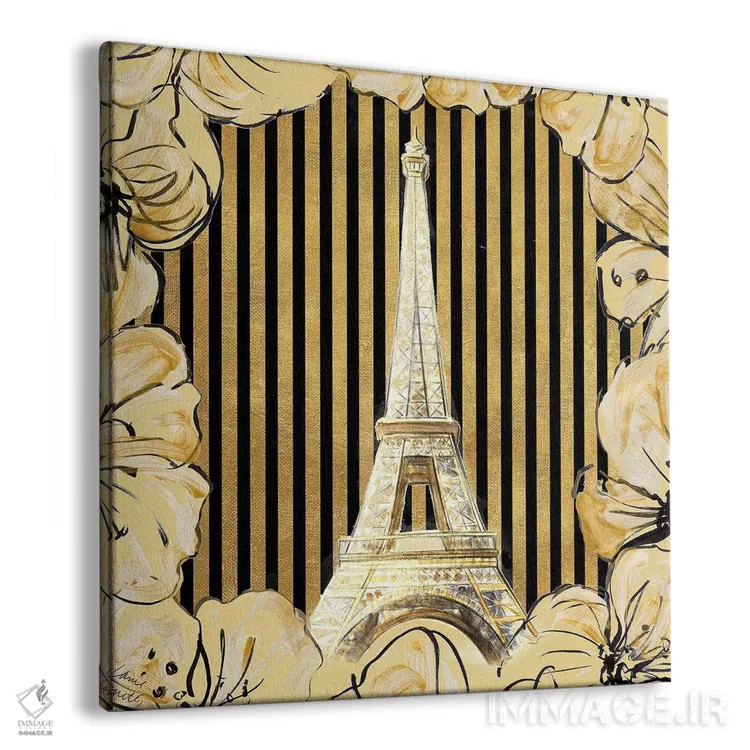 تابلو دکوراتیو "پاریس طلایی I" اثر لینی لورث - نمای پرسپکتیو محصول