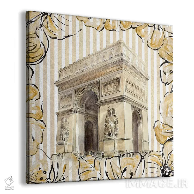 تابلو دکوراتیو "پاریس طلایی II" اثر لینی لورث - نمای پرسپکتیو محصول