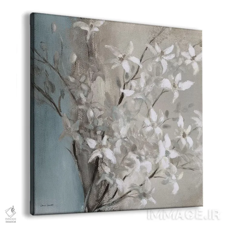 تابلو مدرن "ارکیده های مه آلود II" اثر لینی لورث - نمای پرسپکتیو محصول