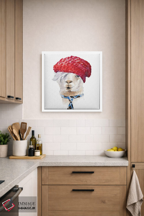 تابلو دکوراتیو "لامای مد" اثر لینی لورث - D6W