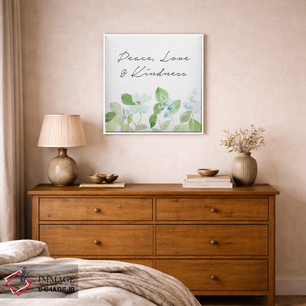 تابلو دکوراتیو "صلح، عشق و مهربانی" اثر لینی لورث - D1W