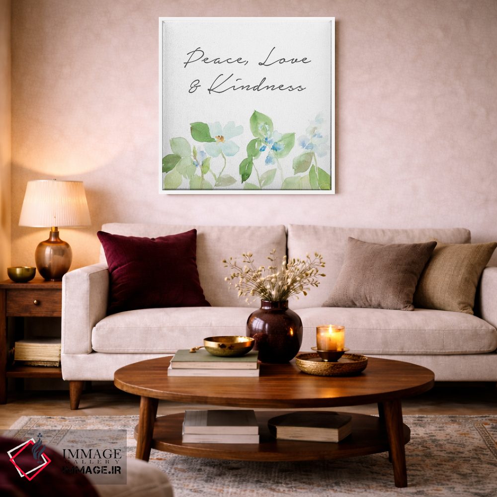 تابلو دکوراتیو "صلح، عشق و مهربانی" اثر لینی لورث - D3W