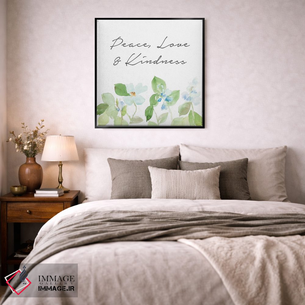 تابلو دکوراتیو "صلح، عشق و مهربانی" اثر لینی لورث - D4B