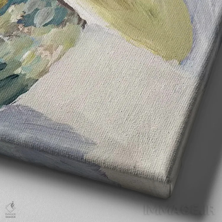 تابلو مدرن "رزهای بهاری" اثر لینی لورث - نمای نزدیک بافت بوم