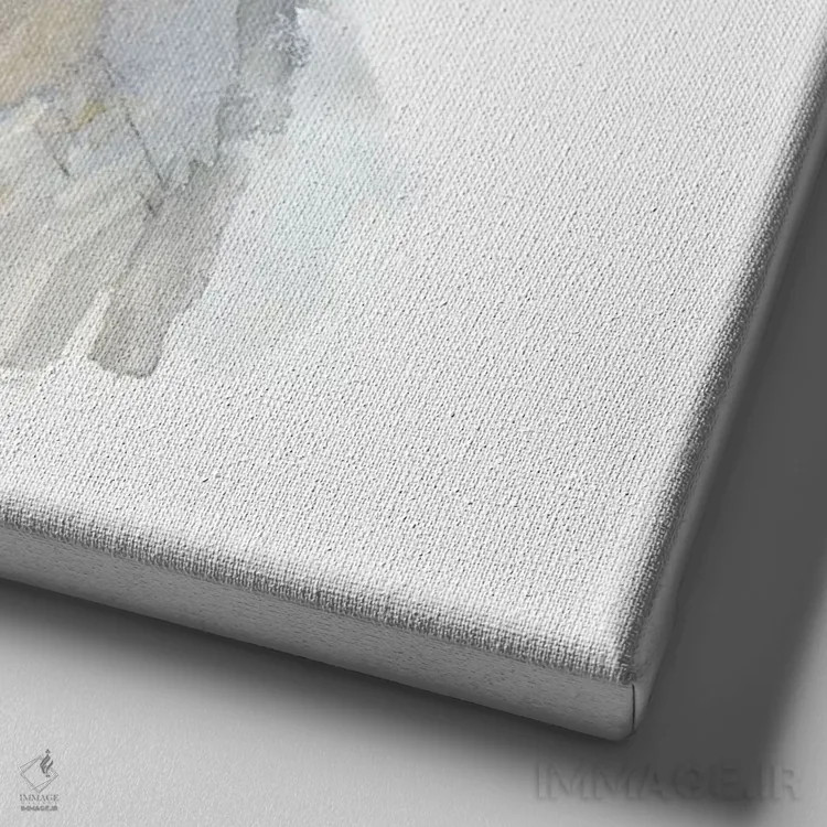 تابلو دکوراتیو "پرتره جانبی لاما" اثر لینی لورث - نمای نزدیک بافت بوم