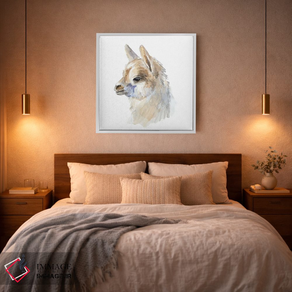 تابلو دکوراتیو "پرتره جانبی لاما" اثر لینی لورث - D3W