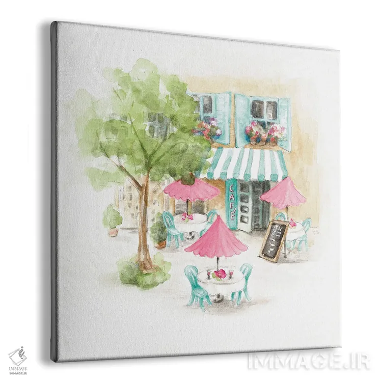 تابلو دکوراتیو "کافه پاریس" اثر لینی لورث - نمای پرسپکتیو محصول
