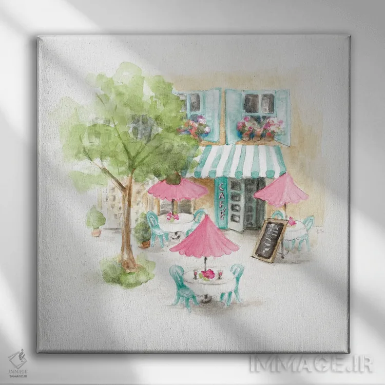 تابلو دکوراتیو "کافه پاریس" اثر لینی لورث - نمای روبهرو روی دیوار