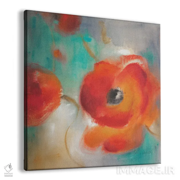 تابلو دکوراتیو "شکوفه های شقایق سرخ II" اثر لینی لورث - نمای پرسپکتیو محصول