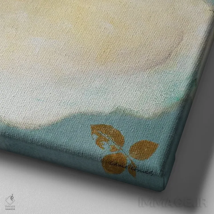 تابلو دکوراتیو "شقایق های اواخر تابستان" اثر لینی لورث - نمای نزدیک بافت بوم