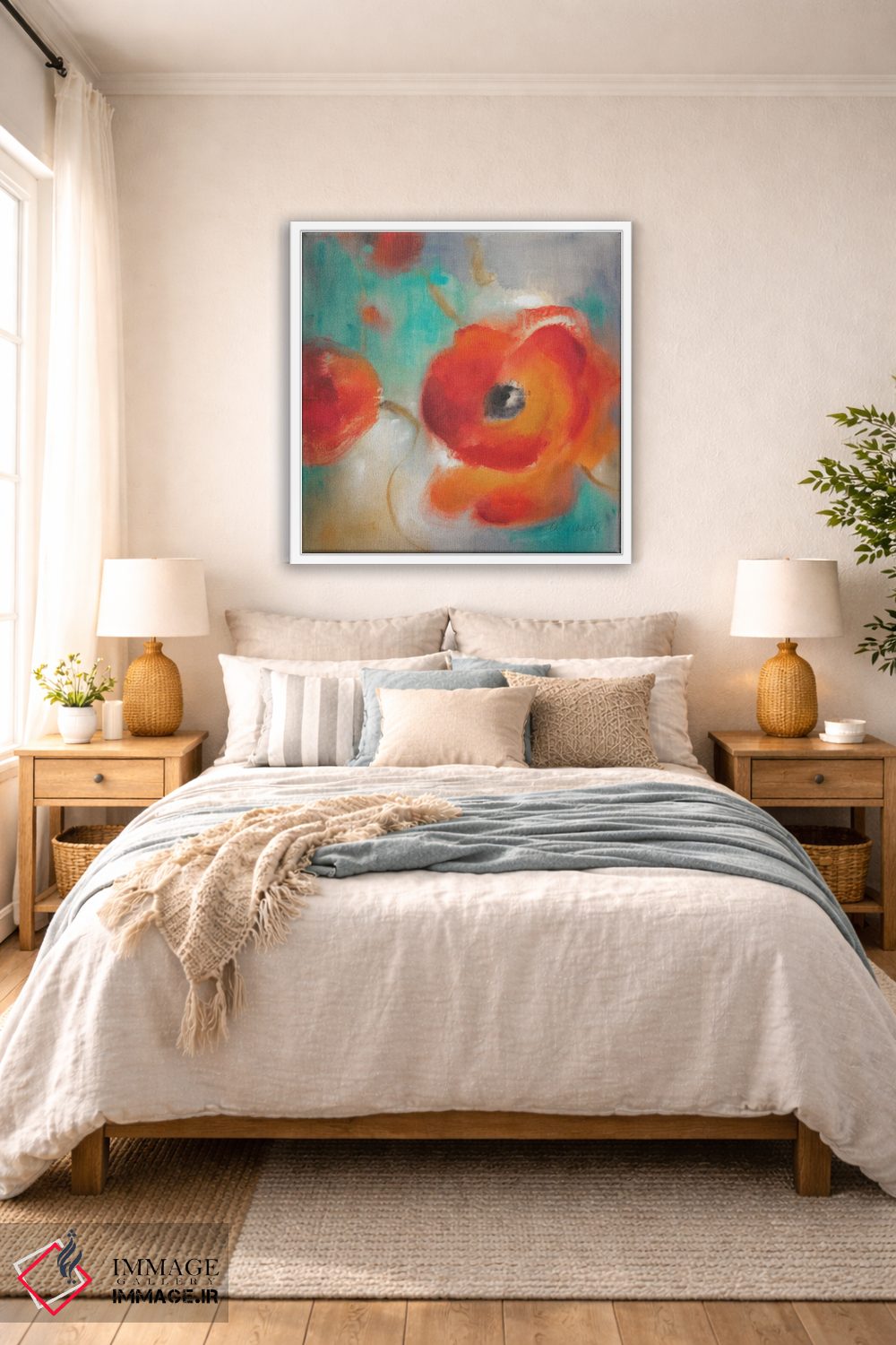 تابلو دکوراتیو "شکوفه های شقایق سرخ II" اثر لینی لورث - D5W