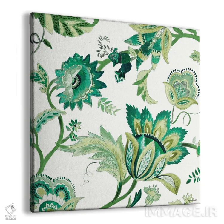 تابلو دکوراتیو "گل های سبز کاپری I" اثر لینی لورث - نمای پرسپکتیو محصول