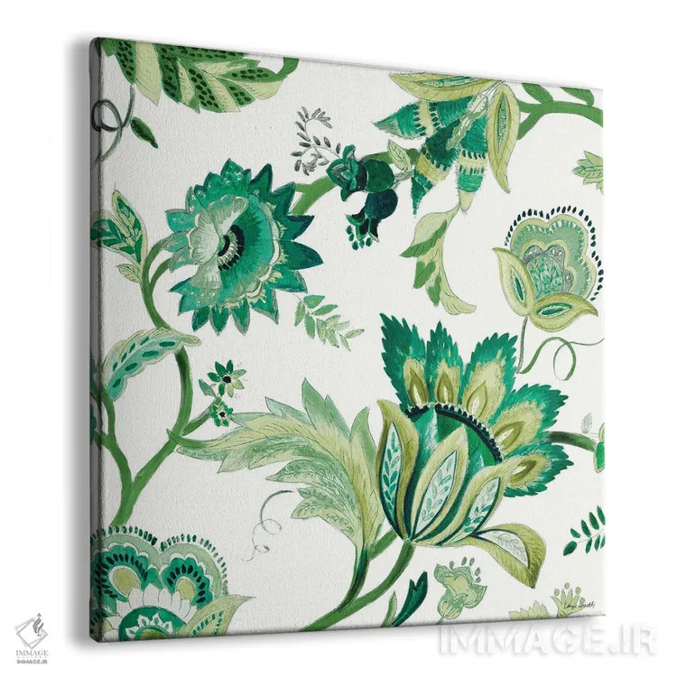 تابلو دکوراتیو "گل های سبز کاپری I" اثر لینی لورث - نمای پرسپکتیو محصول