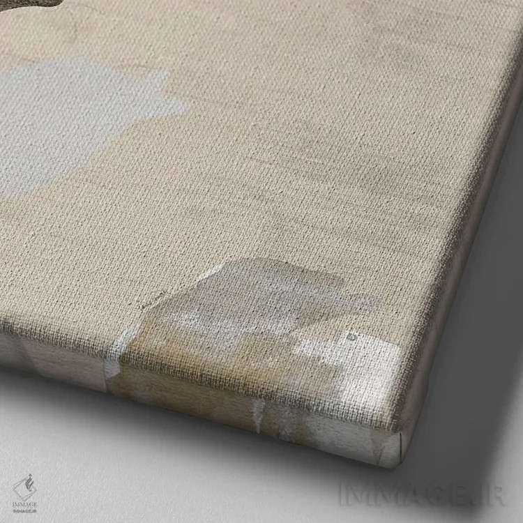 تابلو دکوراتیو "لاله های خنثی II" اثر لینی لورث - نمای نزدیک بافت بوم