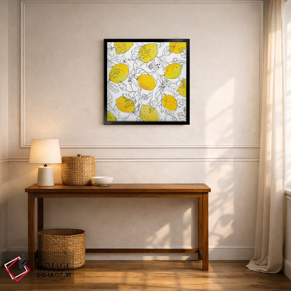 تابلو دکوراتیو "لیموها با برگ های قاب دار" اثر لینی لورث - D4B