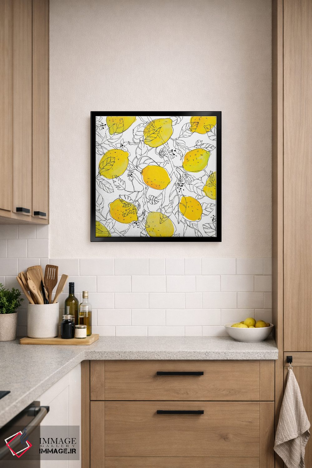 تابلو دکوراتیو "لیموها با برگ های قاب دار" اثر لینی لورث - D5B