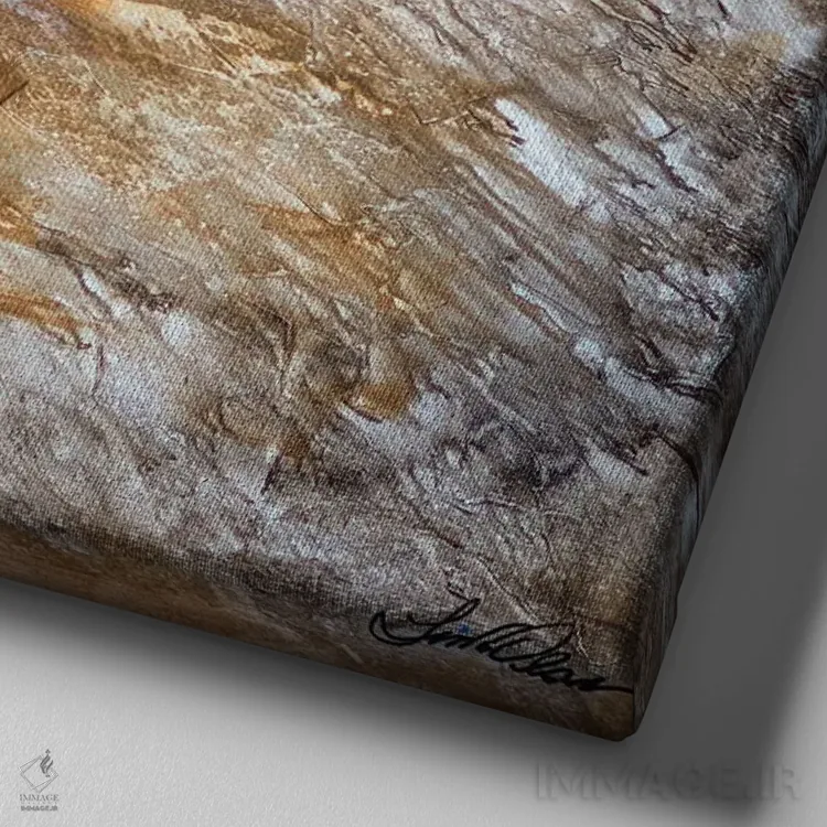 تابلو دکوراتیو "مانتا " اثر لیندا اولسن - نمای نزدیک بافت بوم